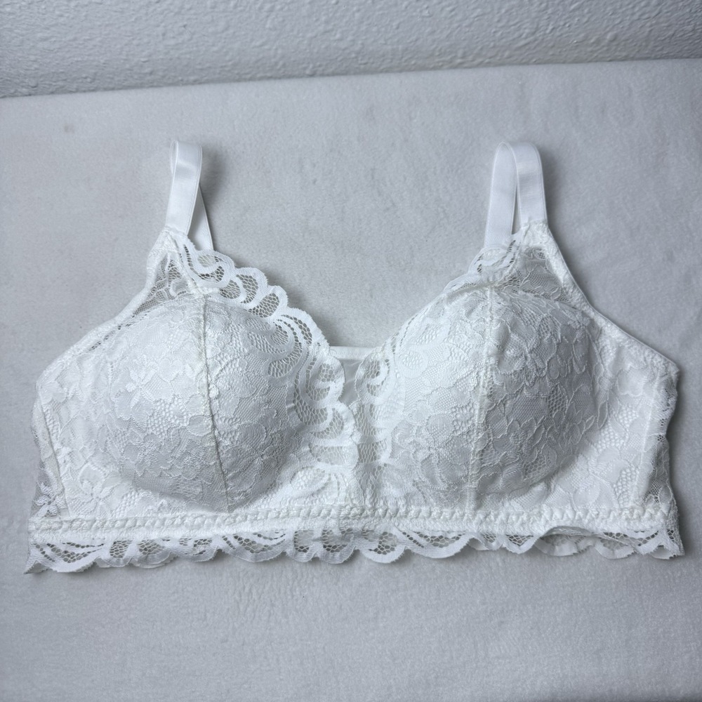 Bali 6591 Lace Desire Lace Convertible Wireless Bra Women's Medium Racerback
